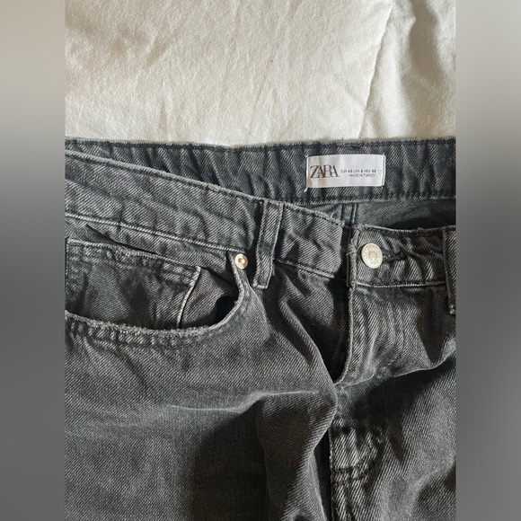 Zara High Rise Full Length Wide Leg Jeans Various Blue Washes - Picture 3 of 7